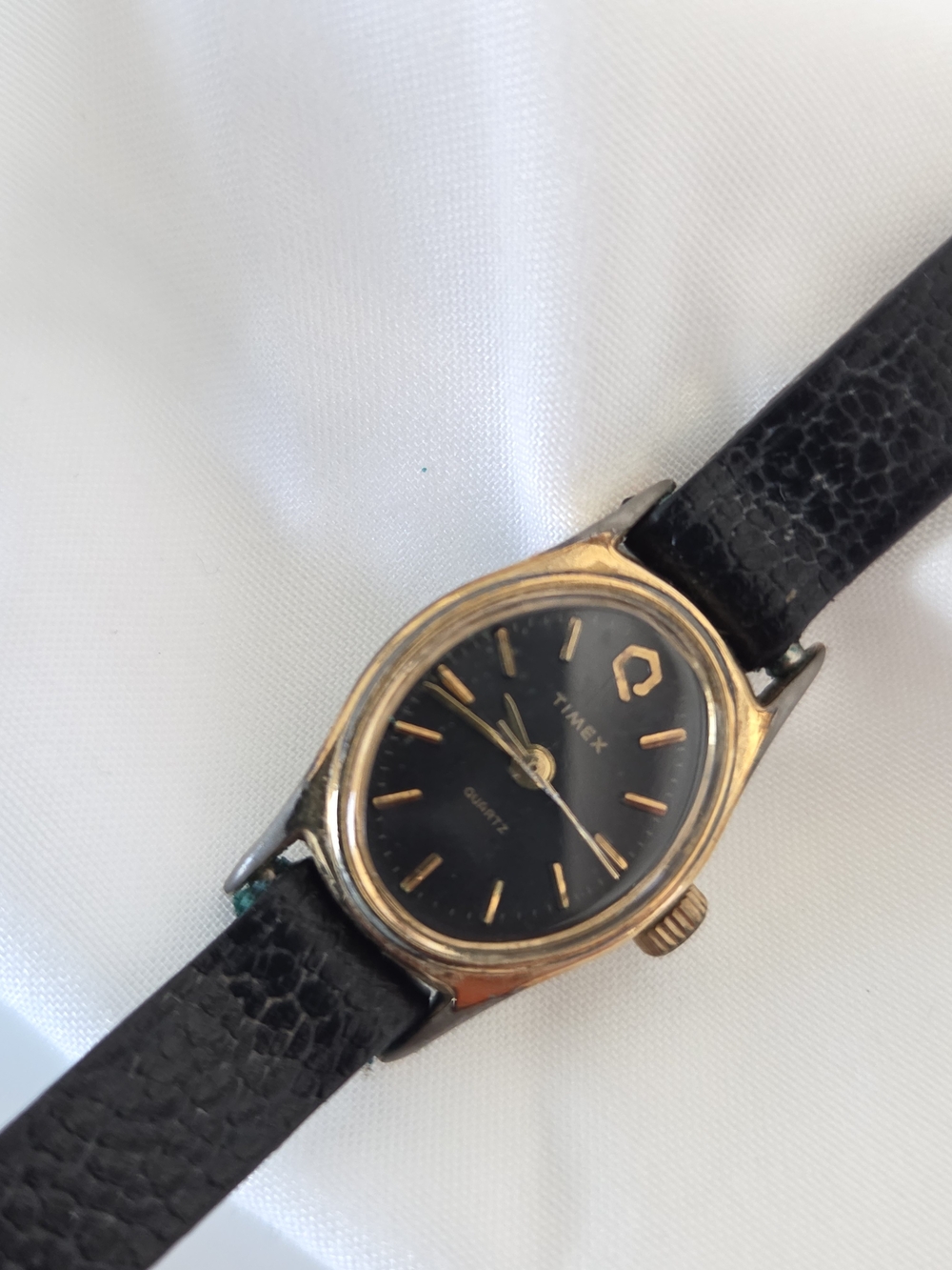 Timex Women's Black and Gold Quartz Dress Watch AS IS